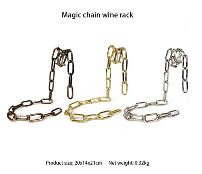 Chain suspension for a wine bottle